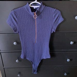 Navy ribbed bodysuit